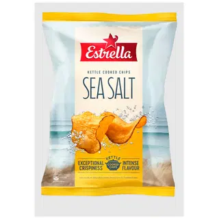 Kettle Cooked soolaga kartulikrõpsud, ESTRELLA, 120 g
