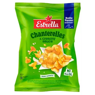 Kartulikrõpsud kukeseente ja juustukastme maitselised, ESTRELLA, 170g