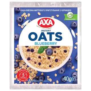 Kiirkaerahelbepuder mustikatega Axa 40g