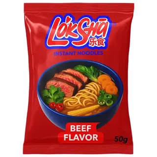 Loksha loomalihamaitselise puljongiga kiirnuudlid 60g