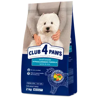 CLUB4PAWS Premium kuivtoit väikest tõugu koertele lambaliha ja riisiga 0.9kg
