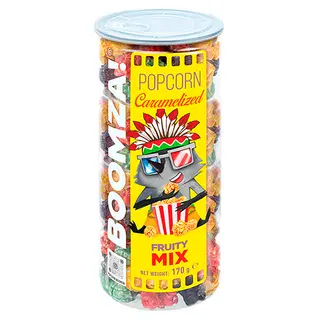 BOOMZA! PUUVILJAMAITSELISE GLAS.POPKORN