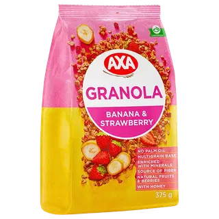 Müsli banaani ja maasikatega Axa 375g
