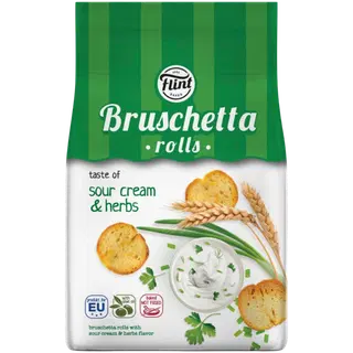 Flint bruschetta rolls hapukoore- ja ürdimaitselised saiakrõpsud 65g