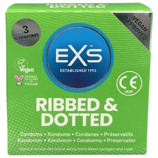 EXS Ribbed&Dotted kondoomid 3tk