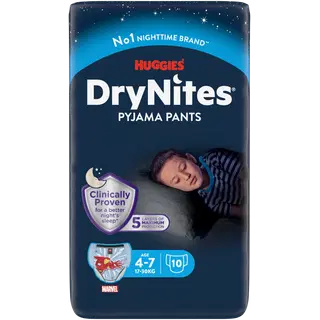 Huggies püksmähkmed Dry Nites Boy 17-30 kg, 10 tk