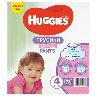 Huggies püksmähkmed Pants 4 Box Girl 9-14kg, 72tk
