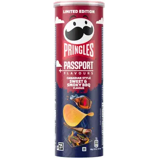 Pringles kartulikrõpsud Canadian Style Sweet&Smoky BBQ, 165g