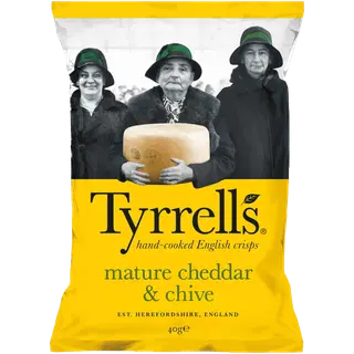 Tyrrell's kartulikrõpsud küpse cheddari juustu ja murulauguga 150g