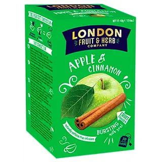 Puuviljatee Õuna ja kaneeli niidiga kotis 20pk, LONDON FRUIT & HERB, 40 g
