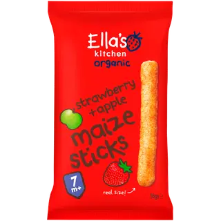 Ella's Kitchen maasika-õuna maisipulgad 7k, ökoloogiline, 16g