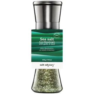 Salt Odyssey meresool küüslaugu ja basiilikuga veskis 180 g