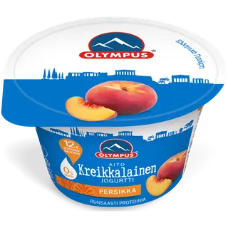Olympuse Kreeka jogurt virsikuga, rasvatu, 150 g