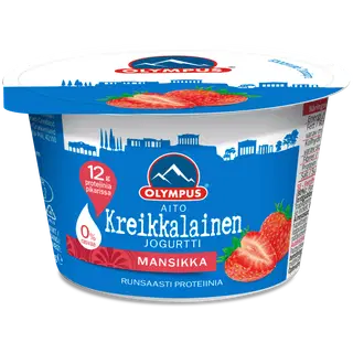 Olympus Kreeka jogurt 0%, maasikamaitseline, 150 g
