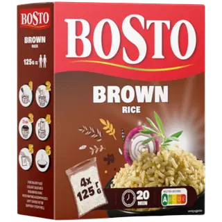 Bosto pruun riis 4 x 125 g