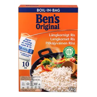 Ben's original boil-in-bag pikateraline riis 8x125g