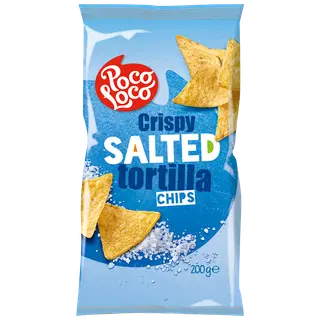 Poco Loco naturaalsed soolatud maisichipsid 200g