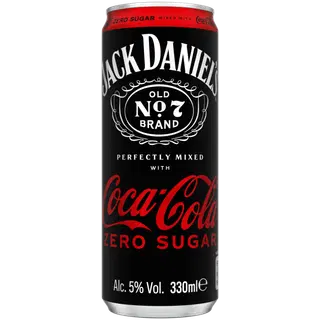 Jack Daniel's & Coca-Cola Zero suhkruvaba muu alkohoolne jook 5%vol 330ml