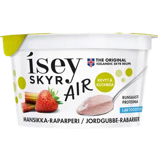 Isey Skyr Air maasika-rabarberimaitseline toode, laktoosivaba, 125 g