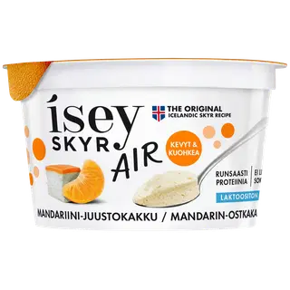 Isey Skyr Air mandariini-juustukoogimaitseline piimatoode, laktoosivaba, 125 g