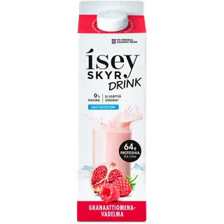 Skyr granaatõuna- ja vaarikamaitseline laktoosivaba piimajook, 1 l