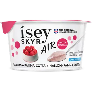 Isey Skyr õhuline vaarika ja panna cotta maitsega laktoosivaba piimatoode, 125 g