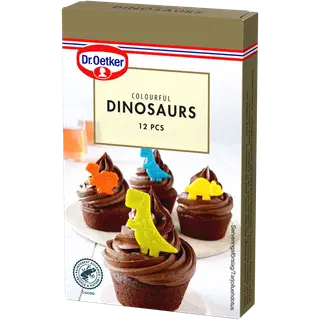 Dr.Oetker värvilised dinosaurusekujukesed, koogikaunistused 12 tk