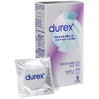 Kondoomid Durex Invisible extra lube 8tk