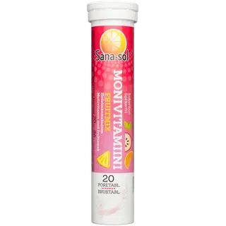 Sana-Sol Fruitmix suhkruvabad kihisevad puuviljamaitselised tabletid 20 tk