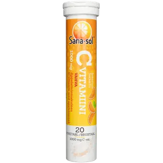 Sana-Sol suhkruvaba apelsinimaitseline kihisev C-vitamiin 20 tk 1000 mg