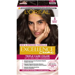 Juuksevärv Loreal Excellence 3 Creme Dark Brown