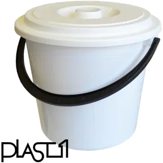 Ämber kaanega 5 l, valge