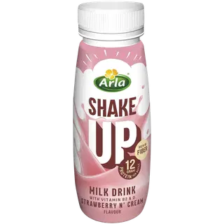 Arla Shake Up maasika- ja kooremaitseline laktoosivaba piimajook, 240 ml