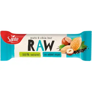 Sante RAW pähkli-chia puuviljabatoon, ilma lisatud suhkruta 35g