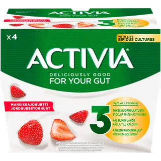Danone Activia maasikajogurt 4X125g