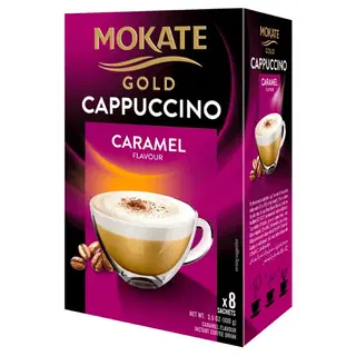 MOKATE GOLD Cappuccino kohvijook karamellimaitseline 12.5g x 8