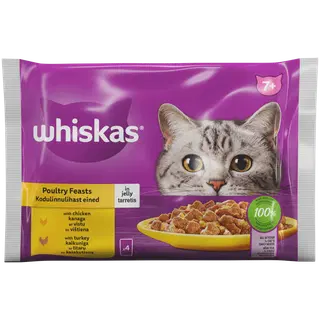 Whiskas kiisueine eakale kassile 4*85g linnuliha