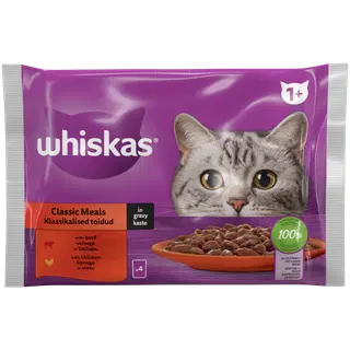 Whiskas kiisueine 4*85g lihavalik