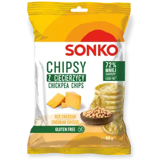Sonko kikerhernekrõpsud cheddari juustumaitselised  60g
