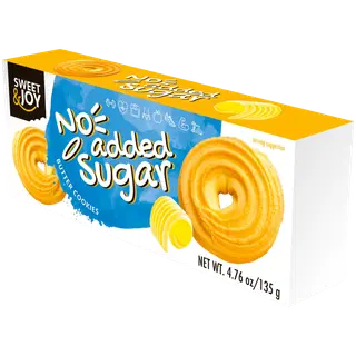 Sweet & Joy küpsised võiga 135g, ilma lisatud suhkruta