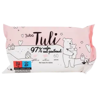 Tuli niisked beebisalvrätid 97% vesi, pantenool 60 tk