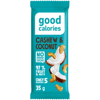 Energia datlibatoon GOOD CALORIES india pähklite, maapähklite ja kookosega 35g