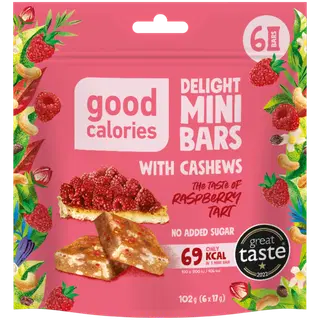 Mini batoonid GOOD CALORIES vaarikakoogi maitselised 17gx 6