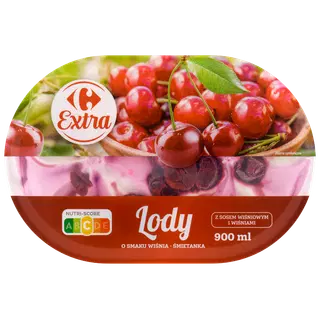 Carrefour Koore- ja Kirsimaitseline Jäätis 900 ml