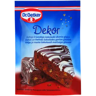 Glasuur - valge ja tumeda šokolaadi maitseline, DR.OETKER, 100 g