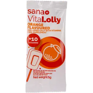 SANA+ VitaLolly vitamiini pulgakomm apelsini 5g