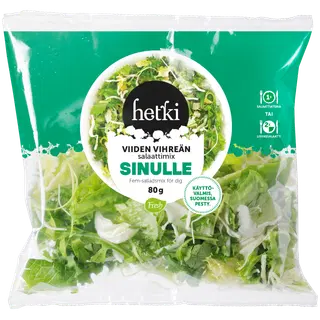 Hetki Viie rohelise salati mix 80 g