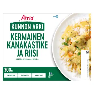 Atria Kunnon Arki koorene kanakaste riisiga, 300 g
