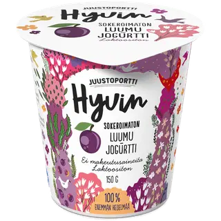 Juustoportti magustamata laktoosivaba ploomijogurt 150 g