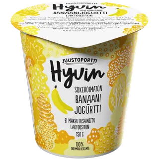 Juustoportti Hyvin banaanijogurt, laktoosivaba, 150 g